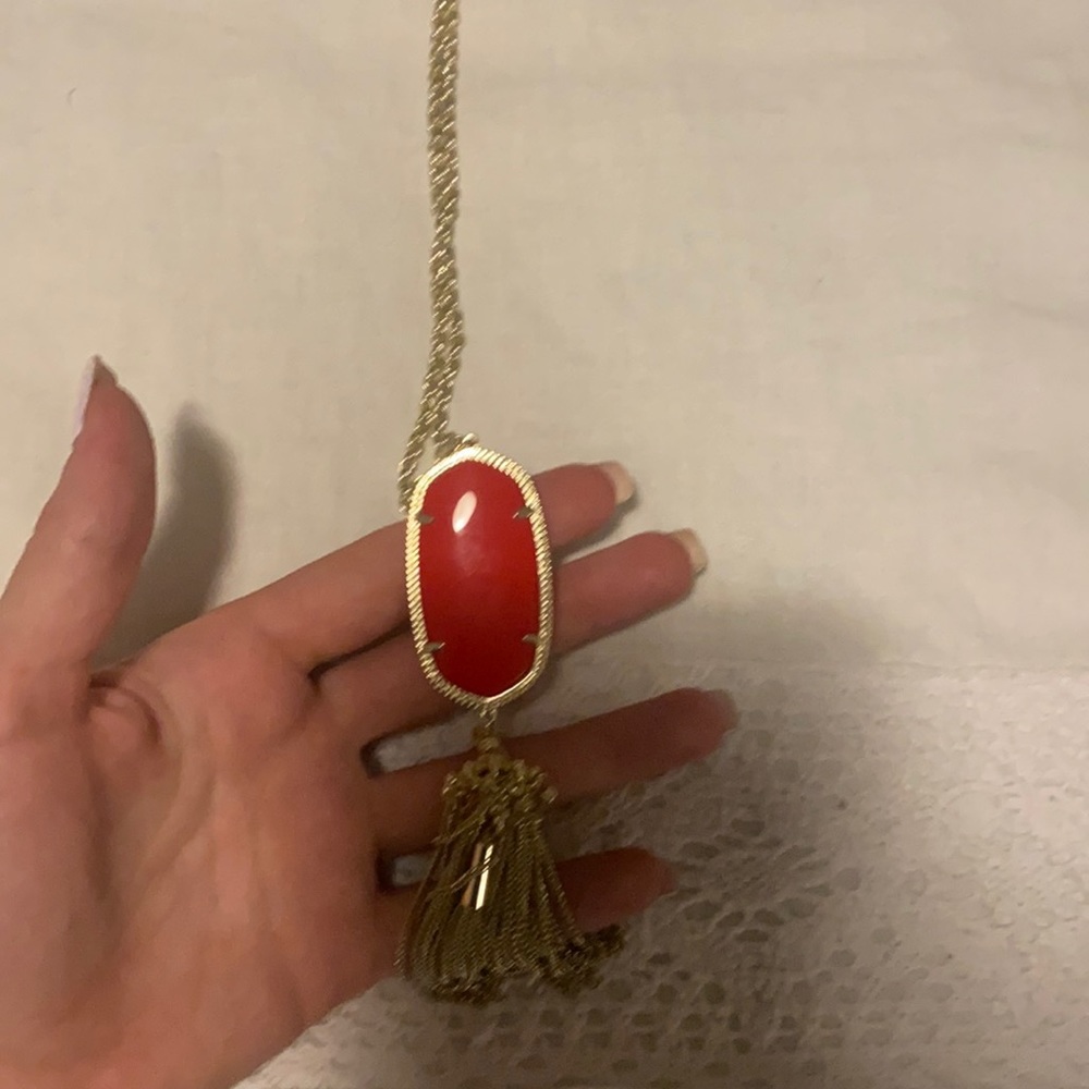 Red and gold Kendra Scott necklace